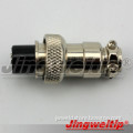 high quality aviation plug 12MM 2core round screw type air connect